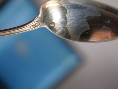 Suite of 12 silver spoons 9250 thousandths...