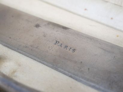 Cutlery for carving, handle in filled silver...