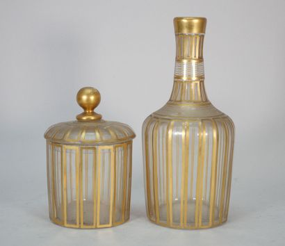 BACCARAT, attributed to 
Set of 2 crystal...