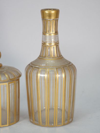 BACCARAT, attributed to 
Set of 2 crystal...