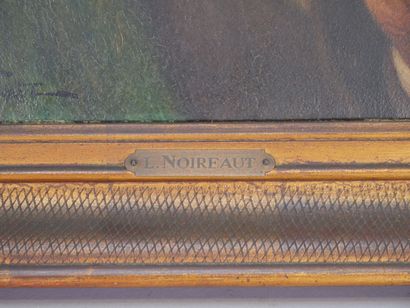 Léon NOIREAUT (1890-1960) 
Le fumeur de pipe
Huile...