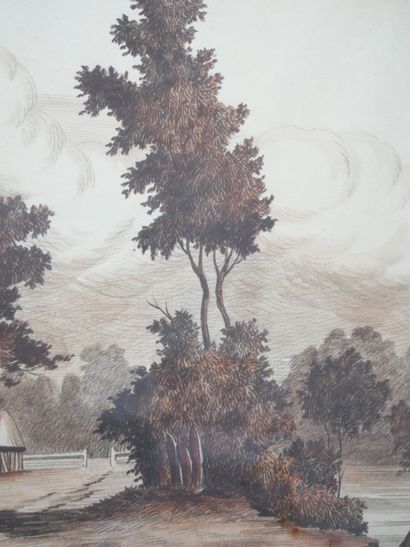 C. DEMEURE (XXe siècle)
Village aux chaumières
Dessin...