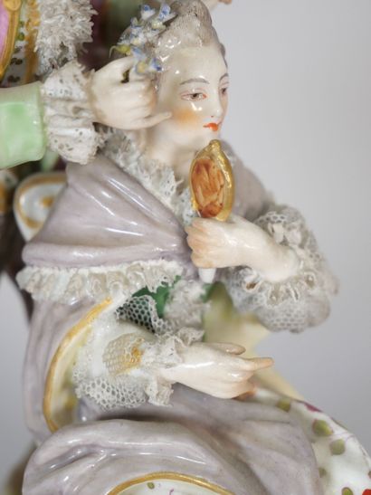 GERMANY, SAXONY:
Gallant couple near a tree
Porcelain...