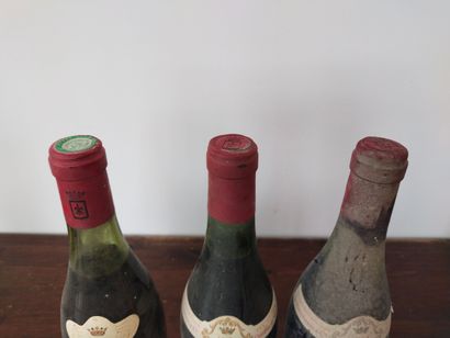 5 bouteilles: 
2 bouteilles MOUCHERON, GEVREY-CHAMBERTIN...