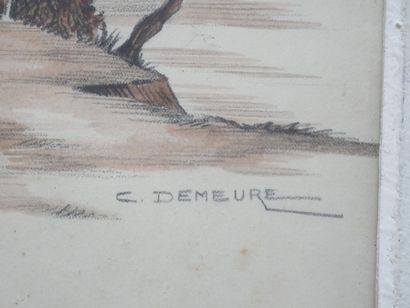 C. DEMEURE (XXe siècle)
Village aux chaumières
Dessin...