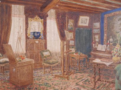 École fin du XIXe siècle
Scènes d'intérieurs
Gouaches...