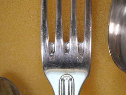 Mismatched sets of white metal household...