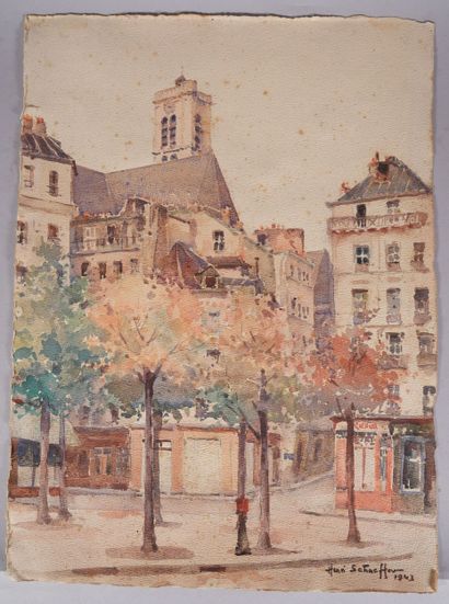 Henri SCHAEFFER (1900 - 1975)
Vues de Paris
Réunion...