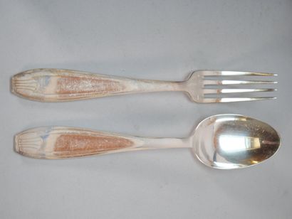 APOLLO
12 pieces of metal cutlery, Art Deco...
