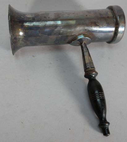 Set of silver-plated metal parts including...