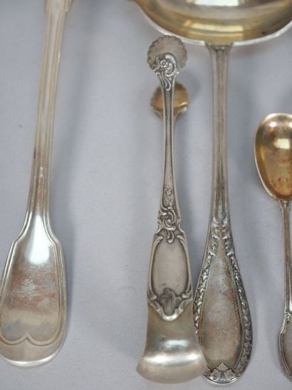 Set of 95 thousandths silver flatware including:...