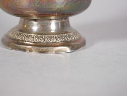 Tulip tumbler on pedestal in silver 950 thousandths...