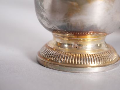 Set of two 950 thousandths silver kettledrums,...