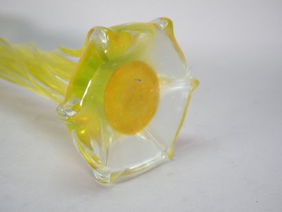 MURANO
Long-necked soliflore vase in yellow-tinted...