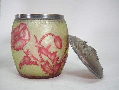 Crystal vase with flared neck and cut decoration...