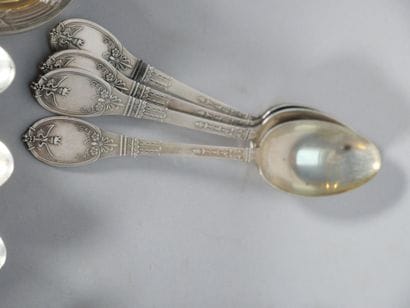 Tea service set in silver 950 thousandths...