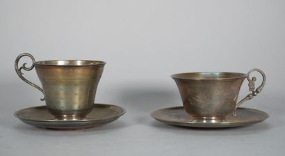 Set of two cups and their saucers in 950...