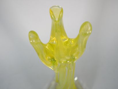 MURANO
Long-necked soliflore vase in yellow-tinted...