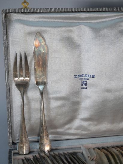 ERCUIS
Suite of 12 fish cutlery sets, single-flat...
