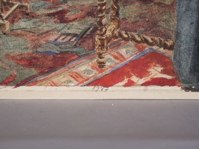 École du XIXe siècle
Scène d'intérieur
Aquarelle...