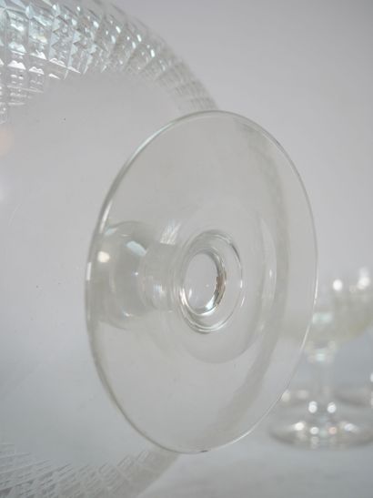 Part of a service of cut crystal glasses...