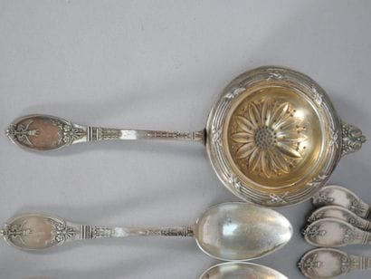 Tea service set in silver 950 thousandths...