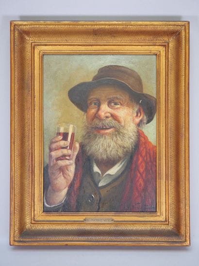 Léon NOIREAUT (1890-1960) 
Le buveur
Huile...