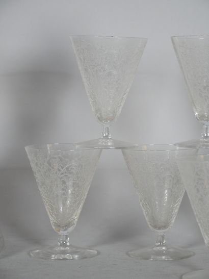 Part of a liqueur glass service with rich...
