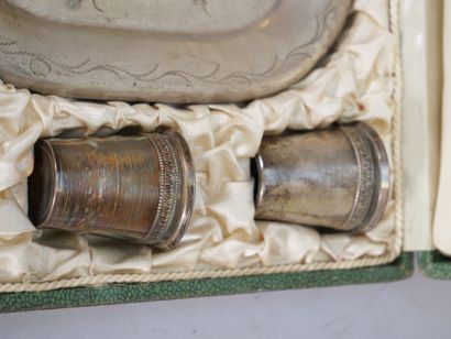 Liqueur service in silver and 950 thousandths...