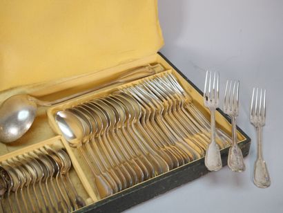 Mismatched sets of white metal household...