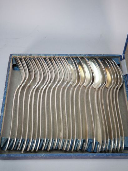 APOLLO
12 pieces of metal cutlery, Art Deco...