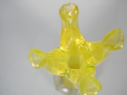 MURANO
Long-necked soliflore vase in yellow-tinted...