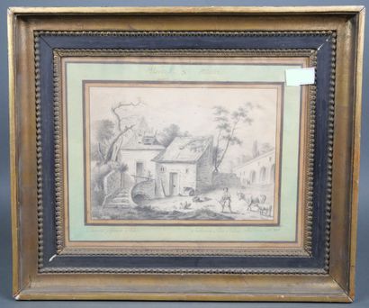 École vers 1800
La basse-cour
Dessin au crayon...