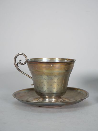 Set of two cups and their saucers in 950...