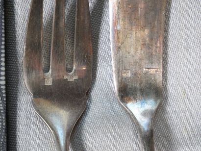 ERCUIS
Suite of 12 fish cutlery sets, single-flat...
