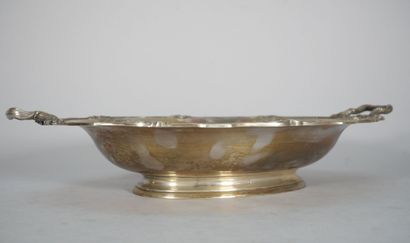 Oval bowl on pedestal in 925 thousandths...