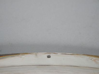Oval platter in 950 thousandths silver with...