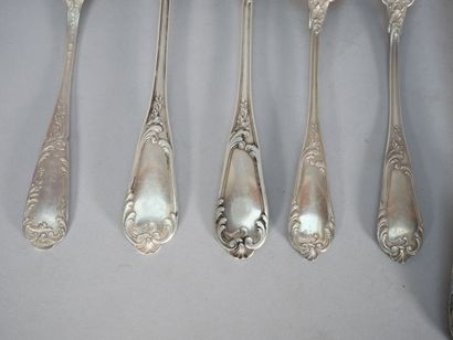 Set of cutlery in 950 thousandths silver...