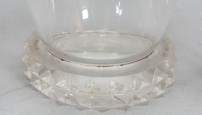 Cut crystal liqueur service, base model decorated...