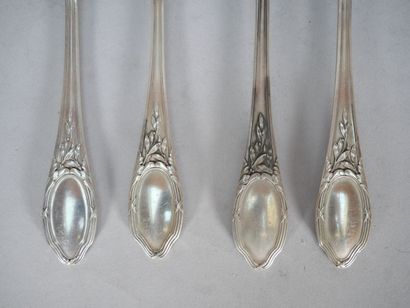Set of two large flatware pieces in 950 thousandths...