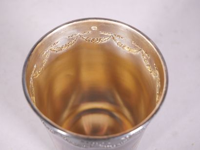 950 thousandths silver tumbler decorated...