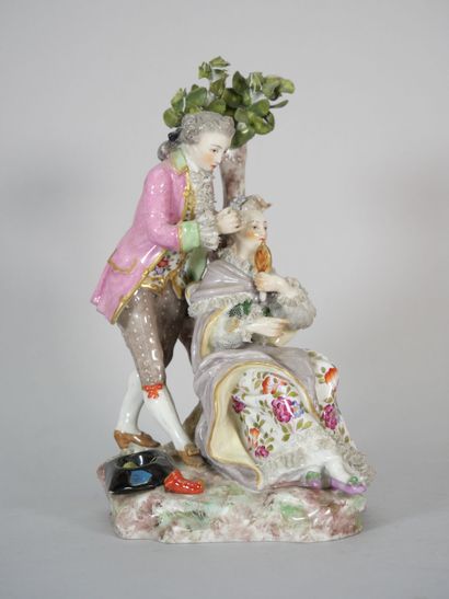 GERMANY, SAXONY:
Gallant couple near a tree
Porcelain...