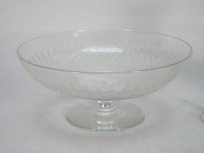 Part of a service of cut crystal glasses...
