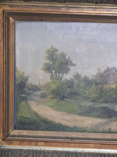École du XIXe siècle
Paysage de campagne...