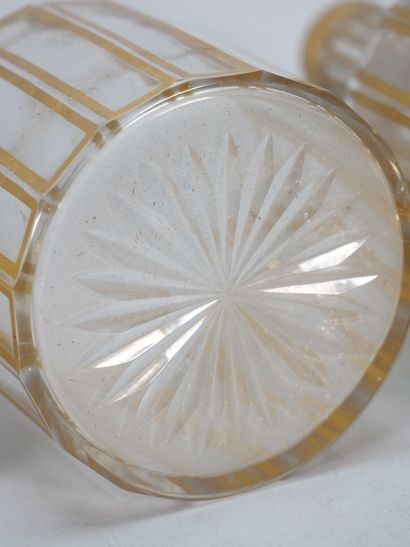 BACCARAT, attributed to 
Set of 2 crystal...