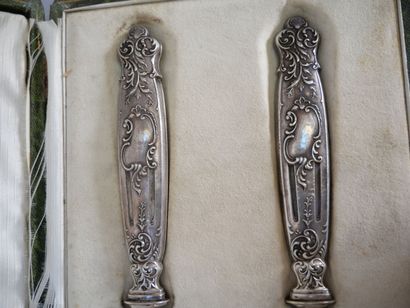 Fish service cutlery, the handle in filled...