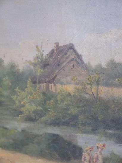 École du XIXe siècle
Paysage de campagne...