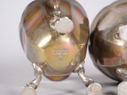 925-millimeter silver coffee and sugar pot,...