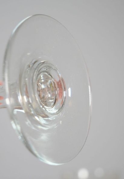 Part of a service of cut crystal glasses...