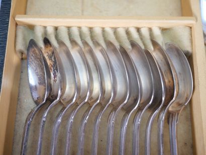 Mismatched sets of white metal household...